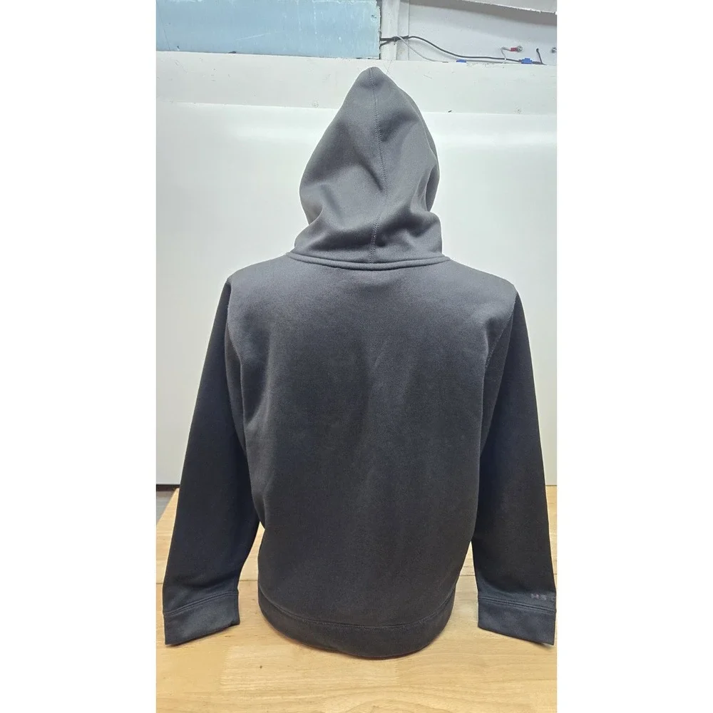 Under Armour UA Storm Hoodie Youth XL Dark Gray, Pink Logo Loose Pullover
